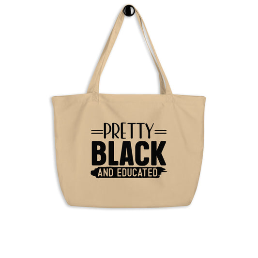 PRETTY BLACK Large organic tote bag